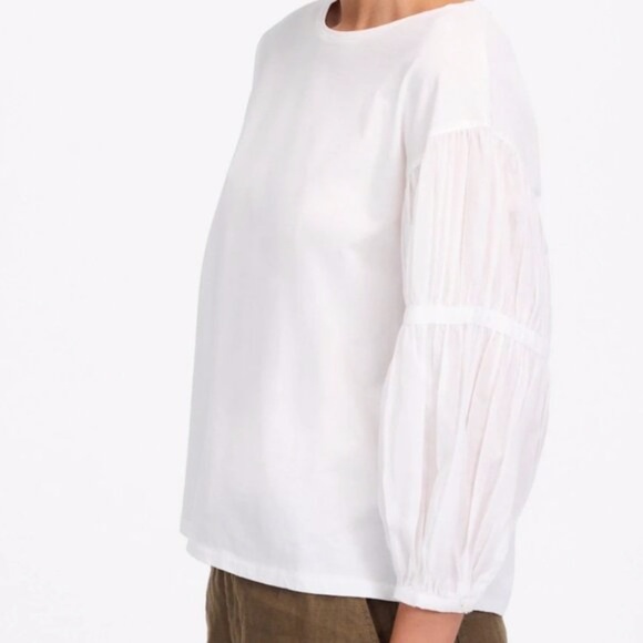 Madewell Puff-Sleeve Drop-Shoulder Knit Top Size XS - Picture 4 of 8